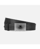 Ceinture en cuir noire
