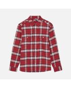 Surchemise à carreaux noirs, rouges et blancs