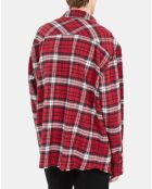 Surchemise à carreaux noirs, rouges et blancs