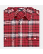 Surchemise à carreaux noirs, rouges et blancs