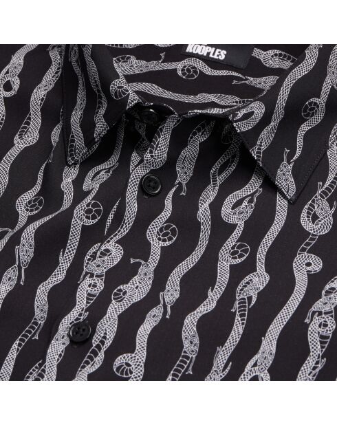 Chemise imprimée noire et blanche