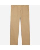 Pantalon chino en coton à poches beige