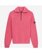 Pull 100% Laine col camionneur vieux rose