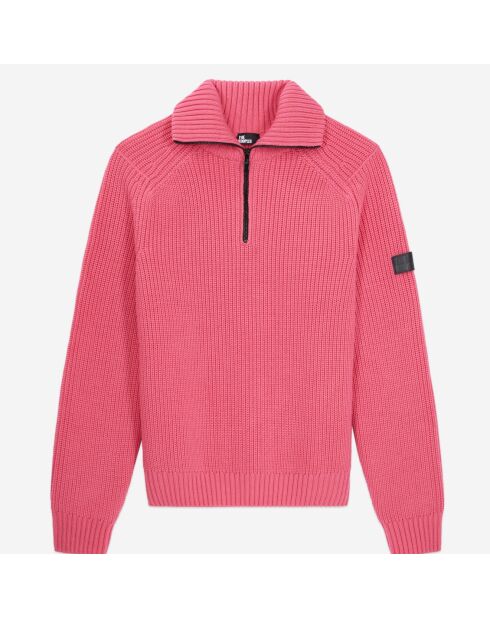 Pull 100% Laine col camionneur vieux rose