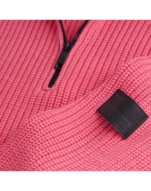 Pull 100% Laine col camionneur vieux rose