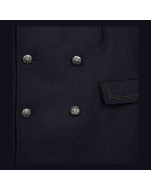 Caban style officier bleu marine