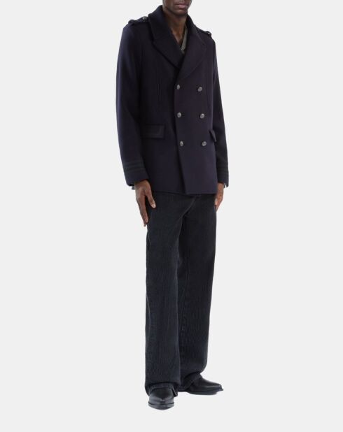 Caban style officier bleu marine