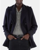 Caban style officier bleu marine