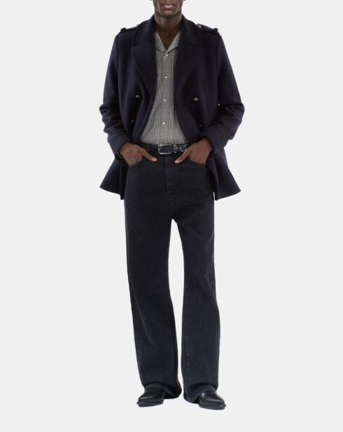 Caban style officier bleu marine