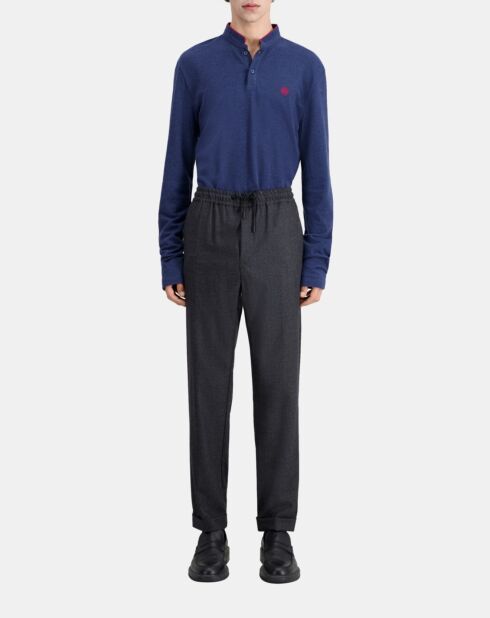 Pantalon  en flanelle gris foncé