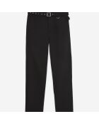 Pantalon droit à ceinture intégrée noir