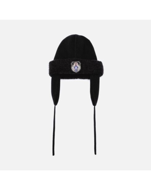Chapka en laine et alpaga noire