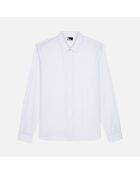 Chemise formelle à rayures blanche et bleue