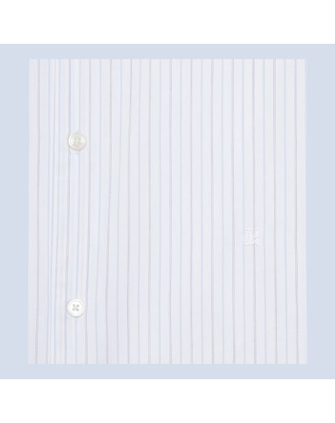 Chemise formelle à rayures blanche et bleue