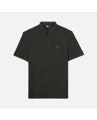 Polo en coton piqué noir