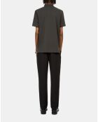 Polo en coton piqué noir