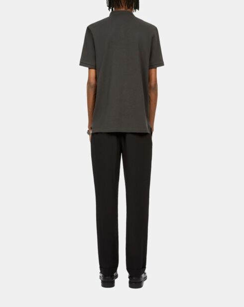 Polo en coton piqué noir