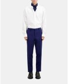 Pantalon de costume en laine bleu foncé