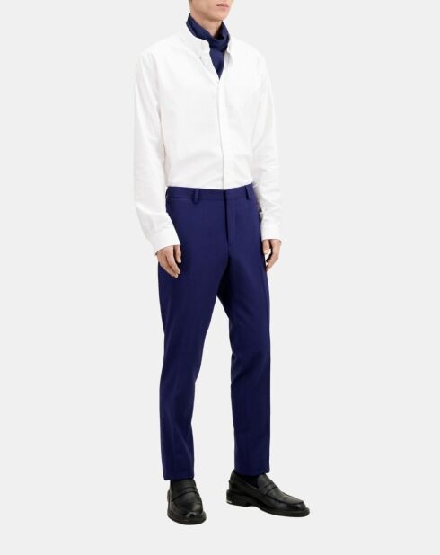 Pantalon de costume en laine bleu foncé