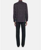 Chemise imprimée étoiles noire et blanche