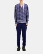 Chemise col hawaïen imprimée bleue