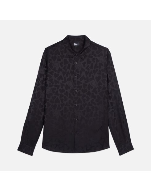 Chemise jacquard noire