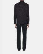 Chemise jacquard noire