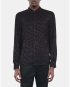 Chemise jacquard noire