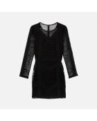 Robe courte en guipure noire