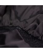 Robe nuisette courte en soie noire