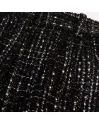 Short en tweed noir et blanc