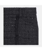 Short en tweed noir