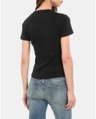 T-shirt à sérigraphie noire