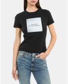 T-shirt à sérigraphie noire