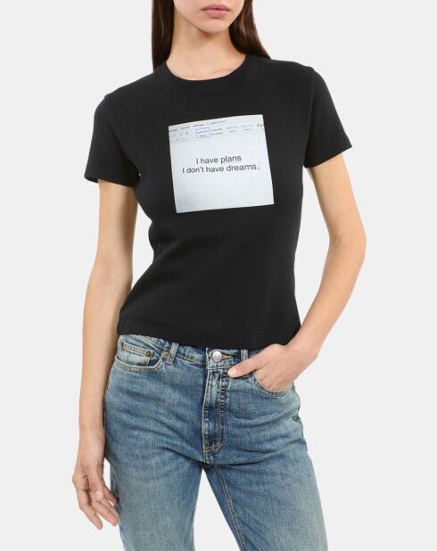 T-shirt à sérigraphie noire