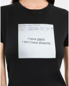 T-shirt à sérigraphie noire