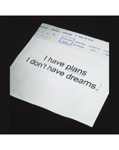 T-shirt à sérigraphie noire