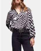 Ceinture avec bijoux et boucle western noire