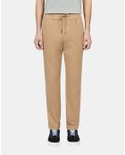 Pantalon droit en coton camel