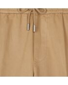 Pantalon droit en coton camel