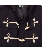 Caban court à capuche bleu marine foncé