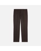 Pantalon large à rayures brun