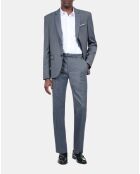 Pantalon de costume en laine bleu