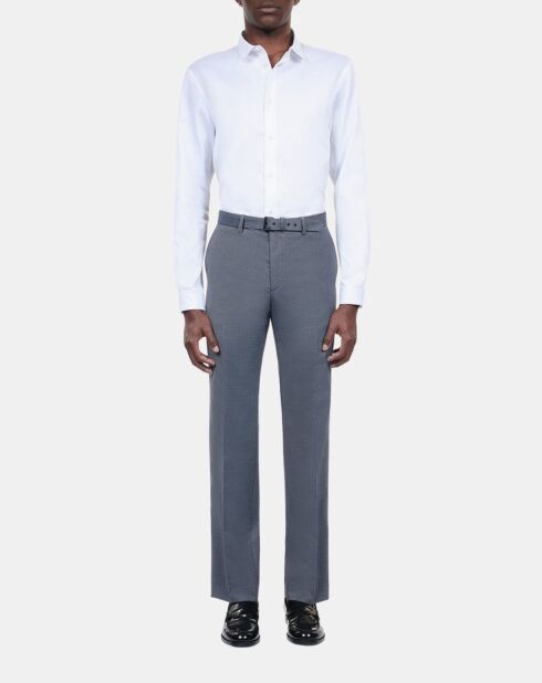 Pantalon de costume en laine bleu