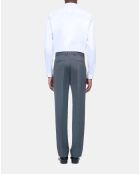 Pantalon de costume en laine bleu