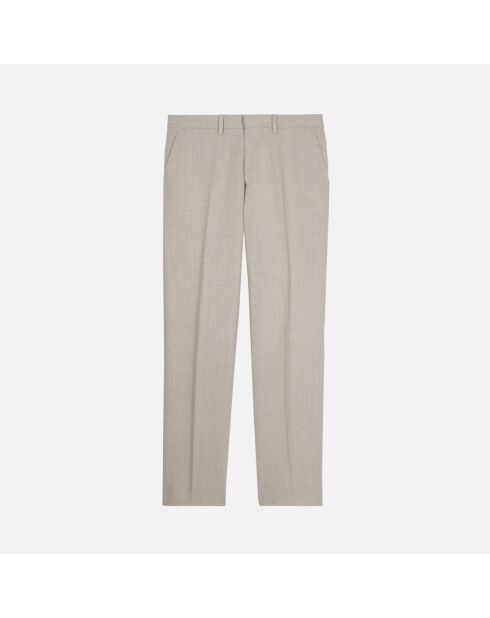 Pantalon de costume en lin beige