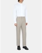 Pantalon de costume en lin beige