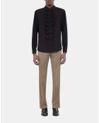 Chemise en soie noire