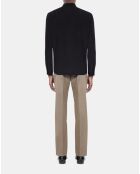 Chemise en soie noire