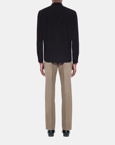 Chemise en soie noire